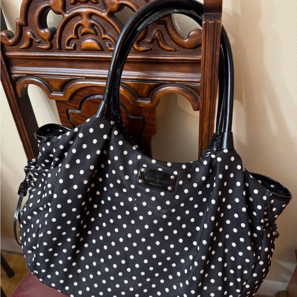 Kate Spade Black and White Polka Dot Diaper Bag